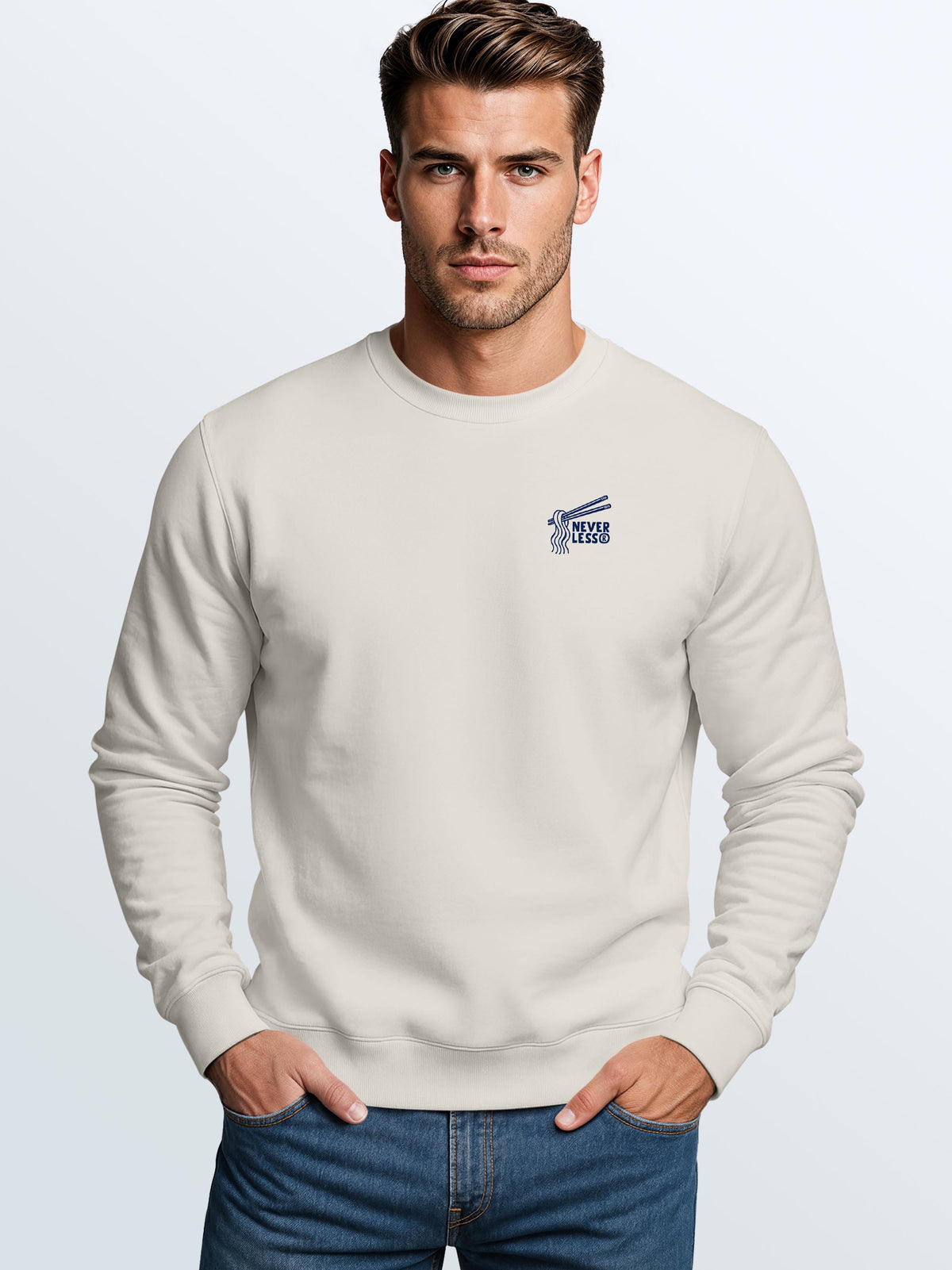 [AI generated] urban grey slim-fit