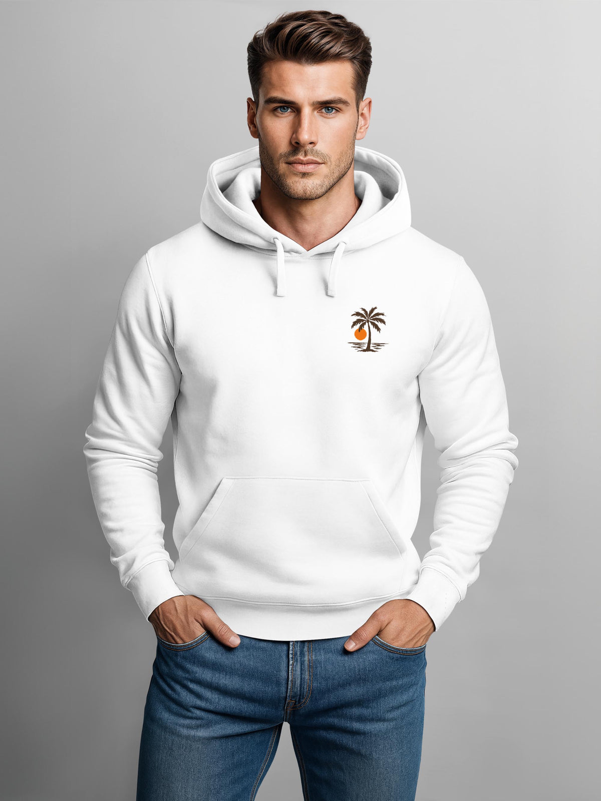 [AI generated] weiß slim-fit