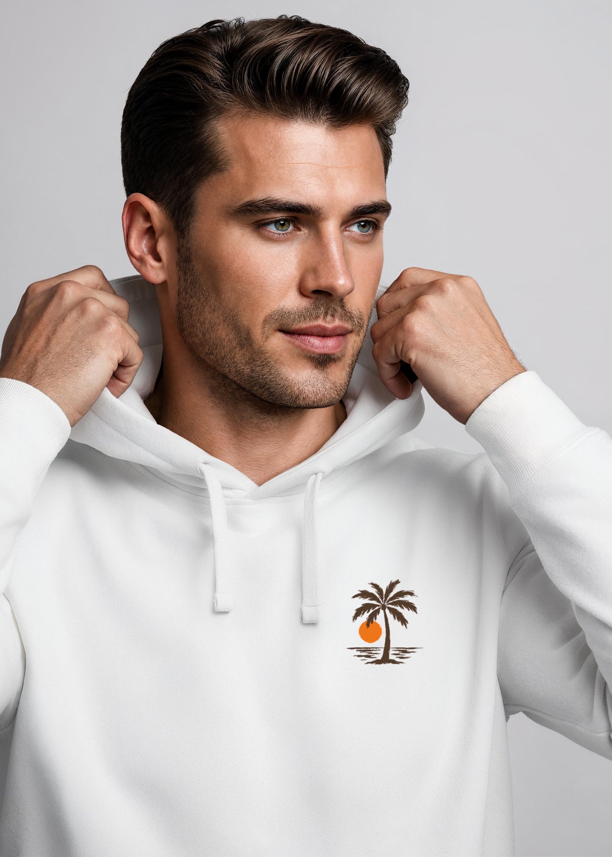 [AI generated] weiß slim-fit