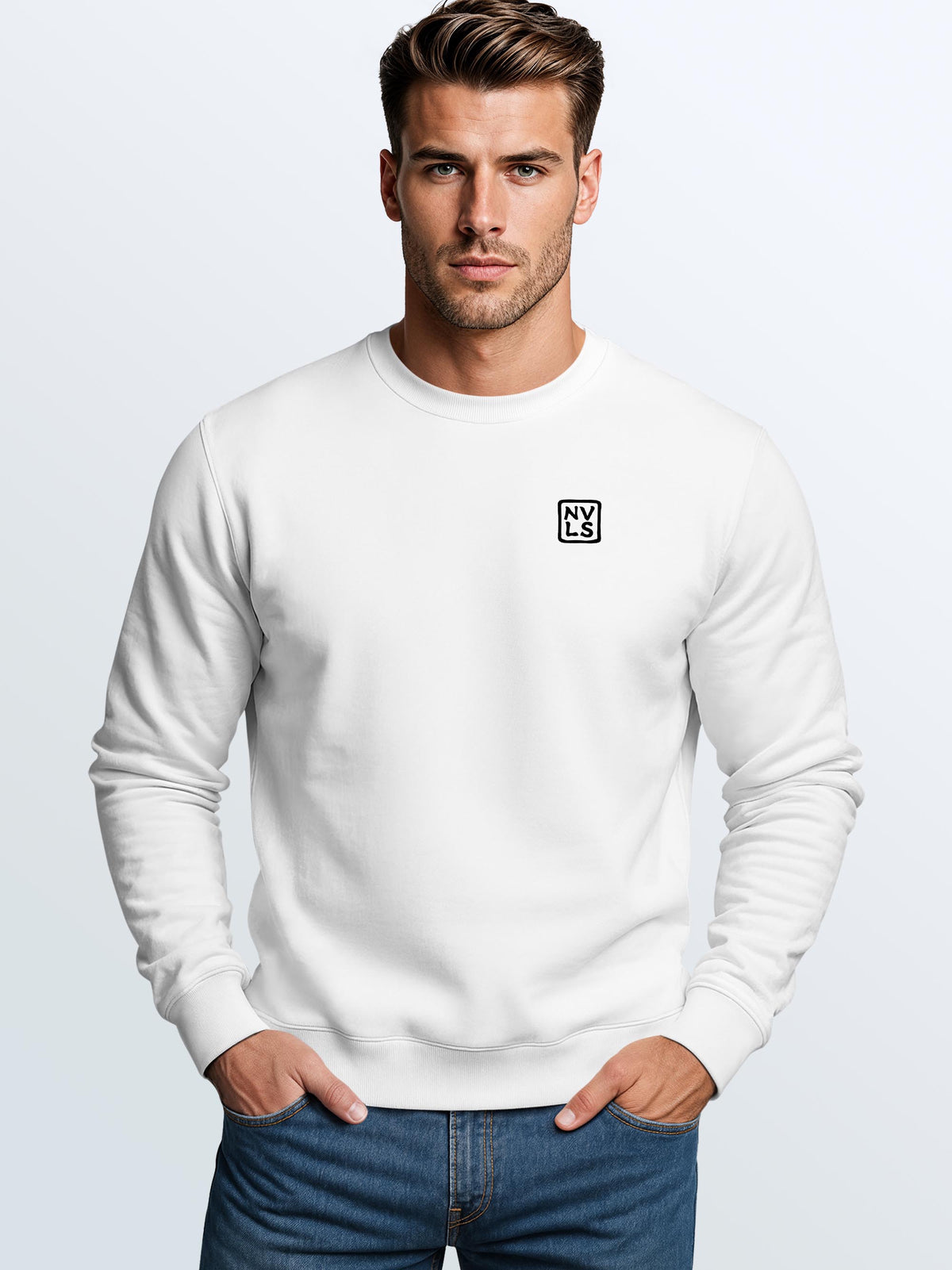 [AI generated] weiß slim-fit