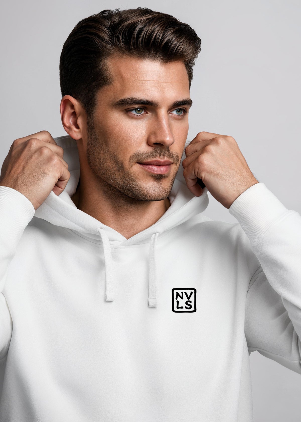 [AI generated] weiß slim-fit