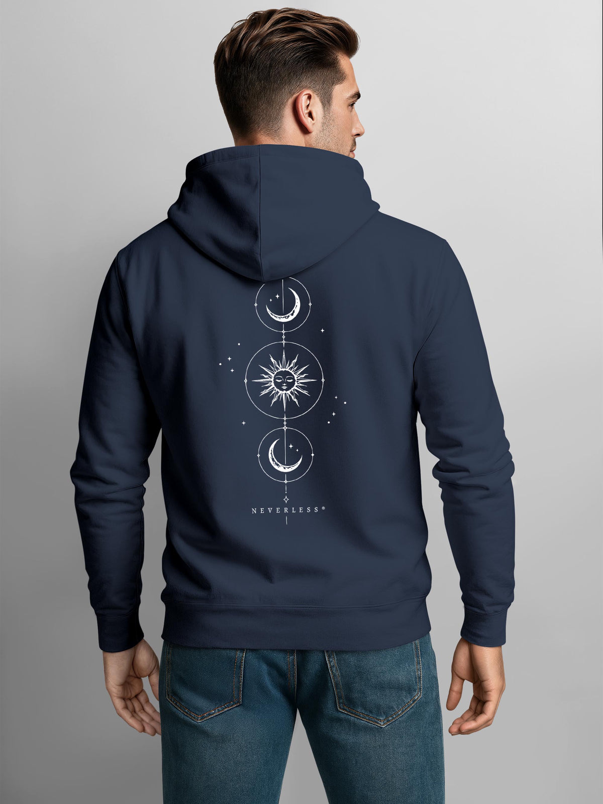 [AI generated] navy slim-fit