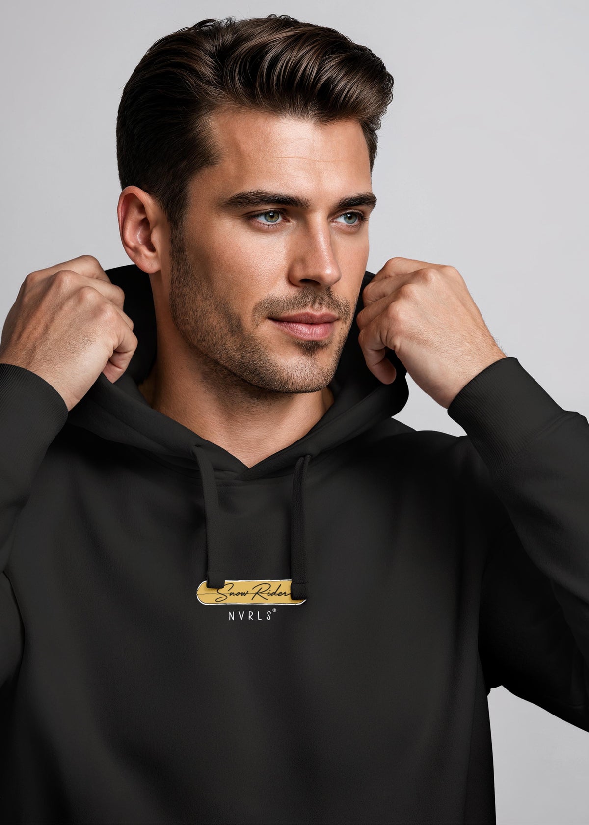 [AI generated] schwarz slim-fit