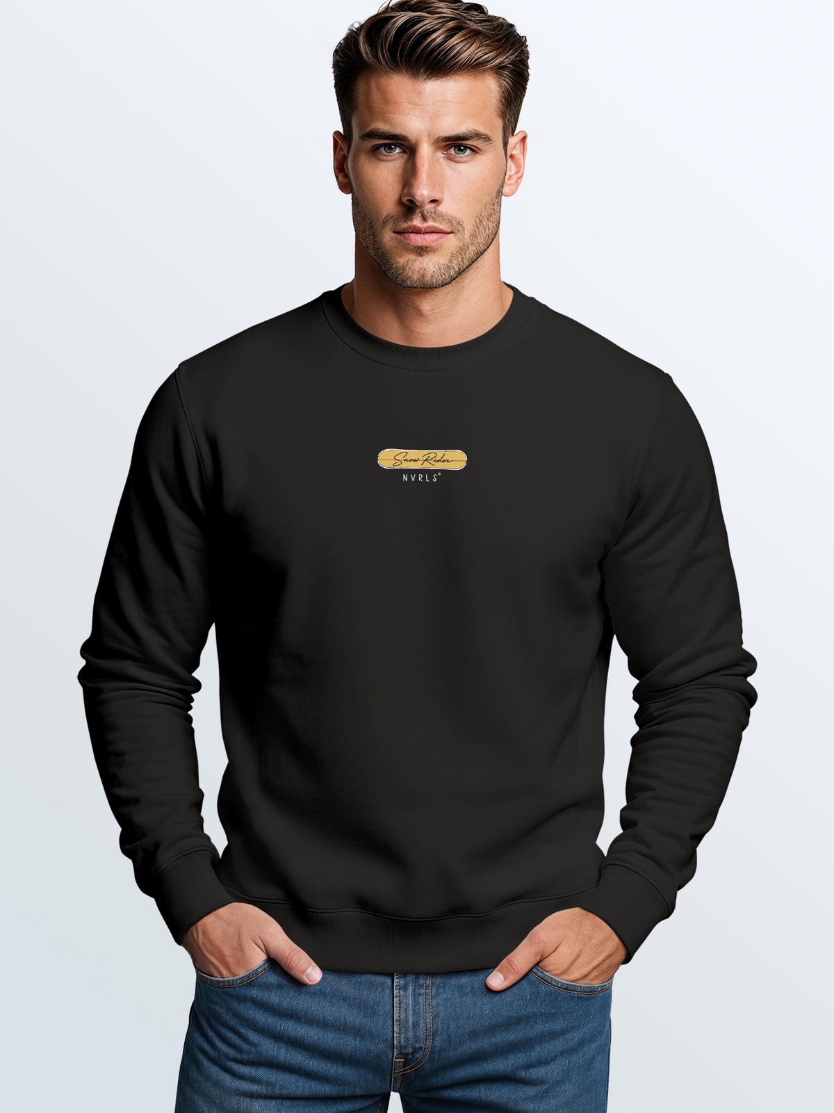 [AI generated] schwarz slim-fit