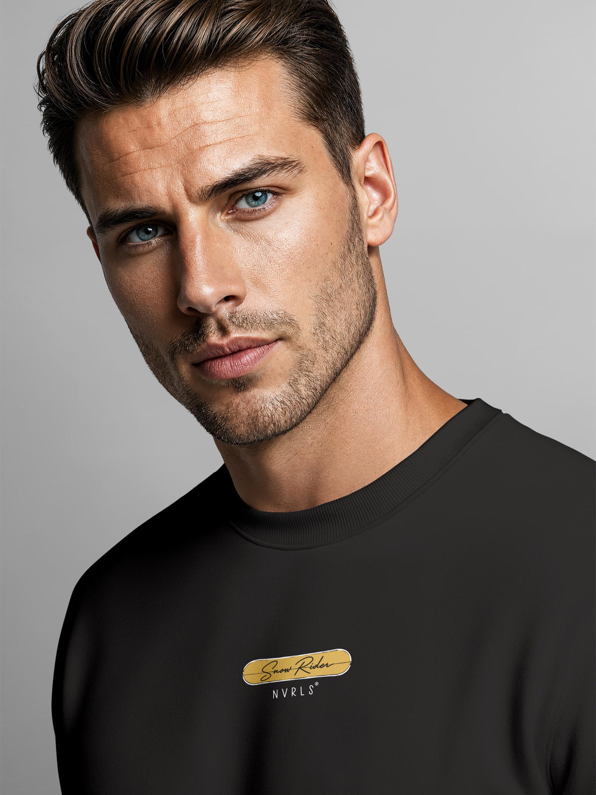 [AI generated] schwarz slim-fit