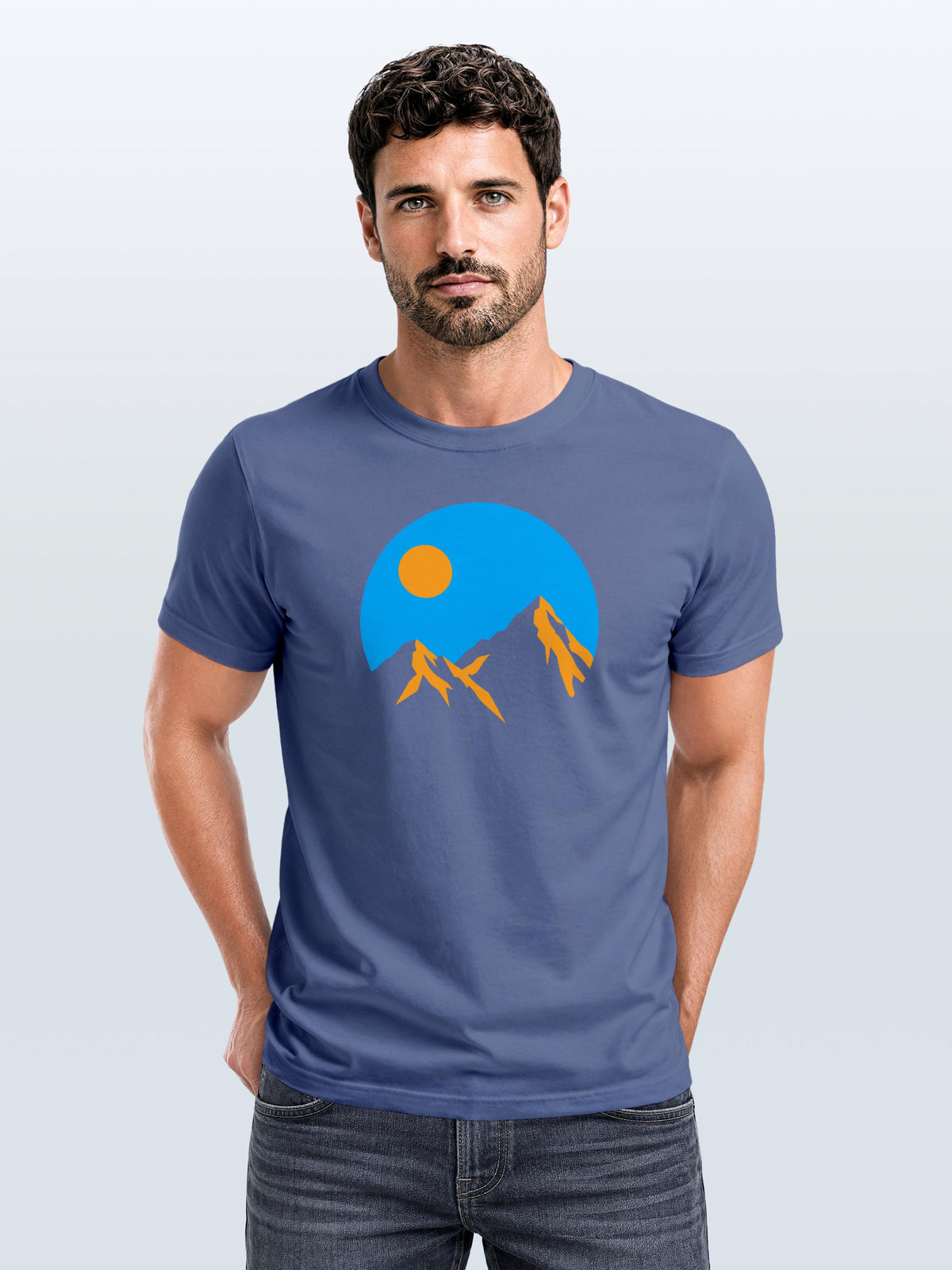 [AI generated] denim blue