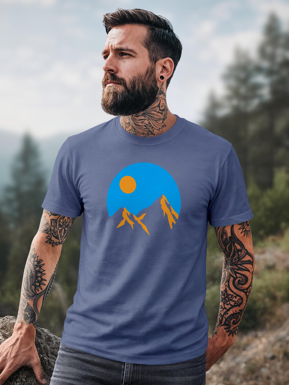 [AI generated] denim blue