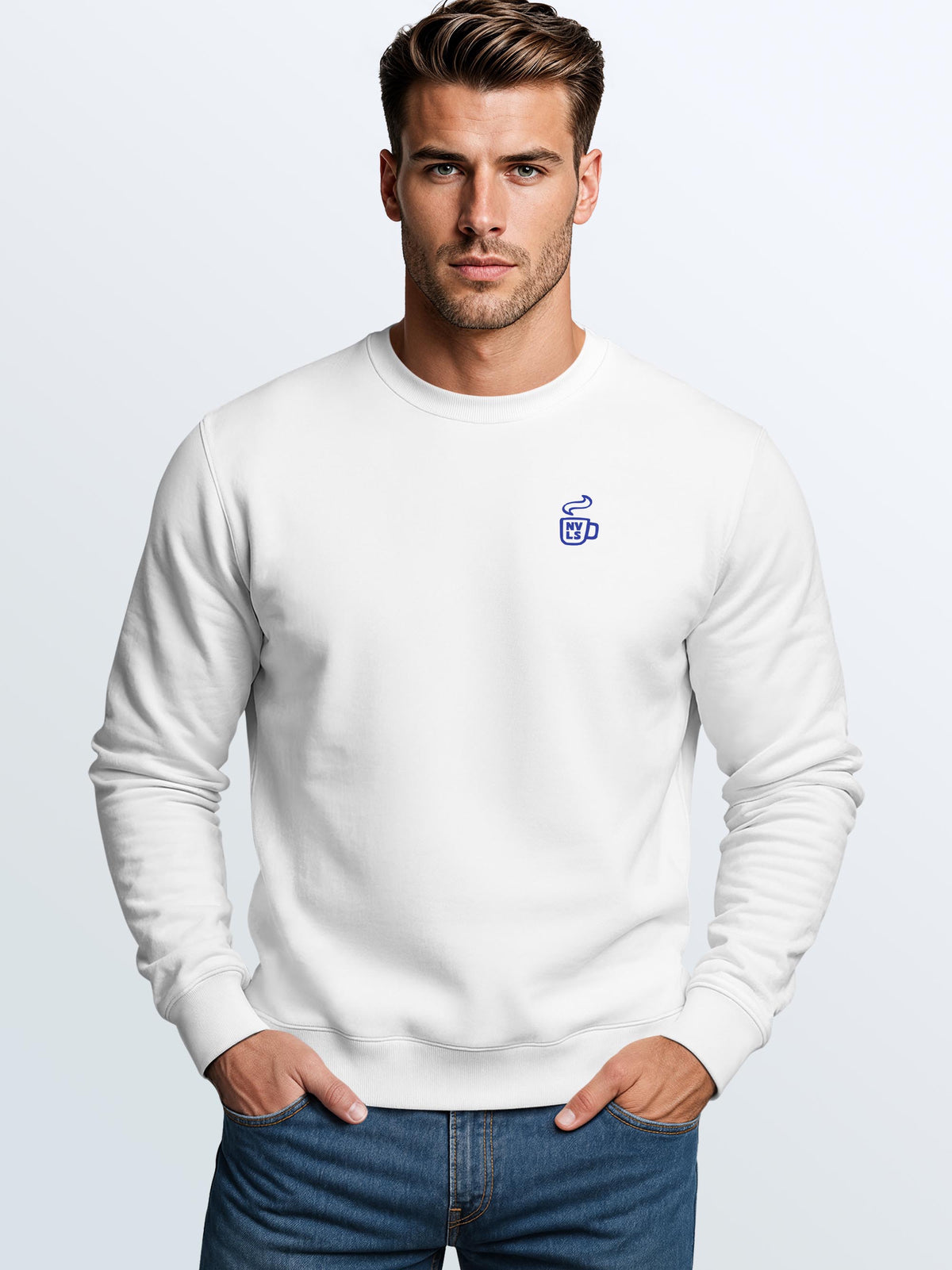 [AI generated] weiß slim fit
