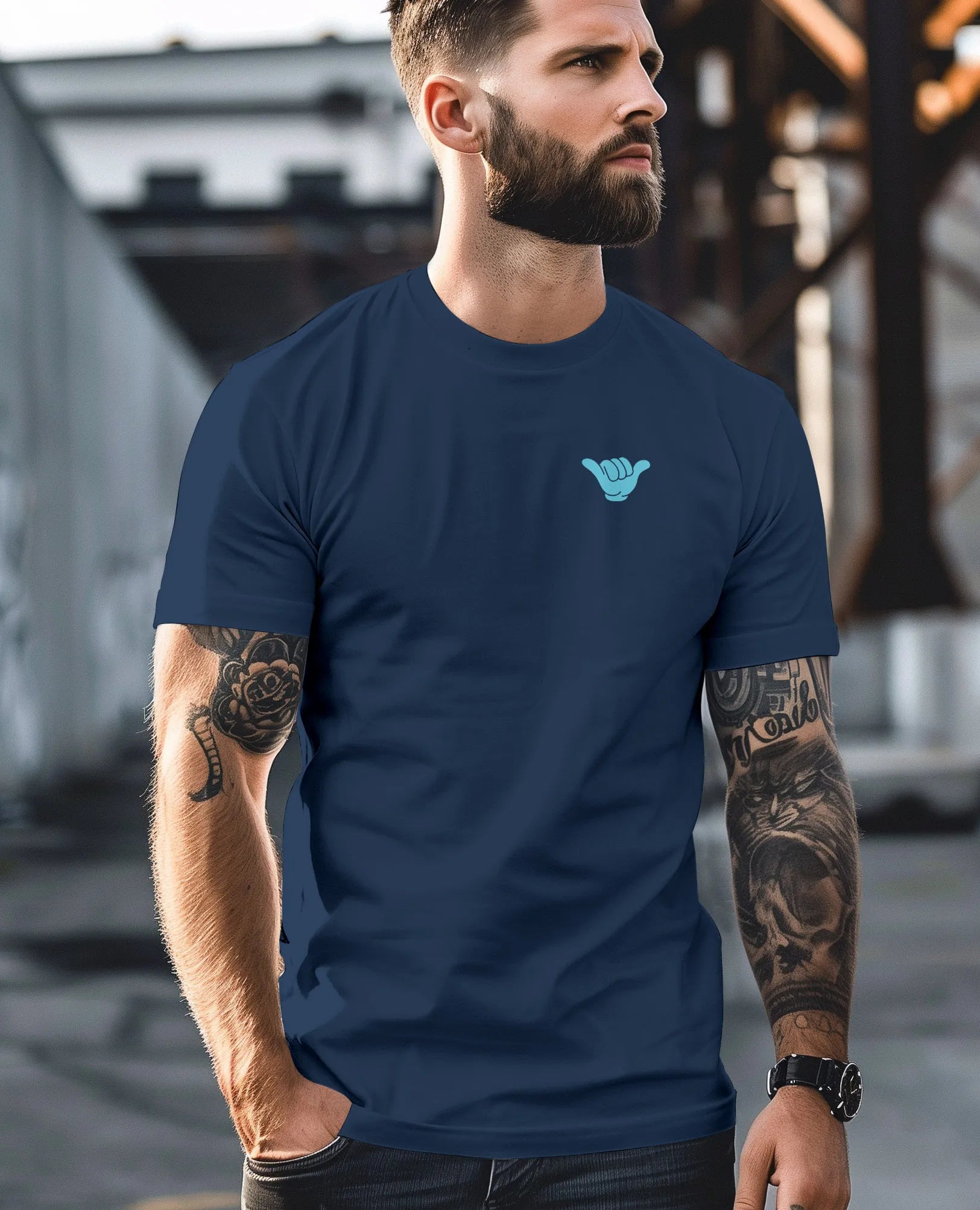 navy-türkis