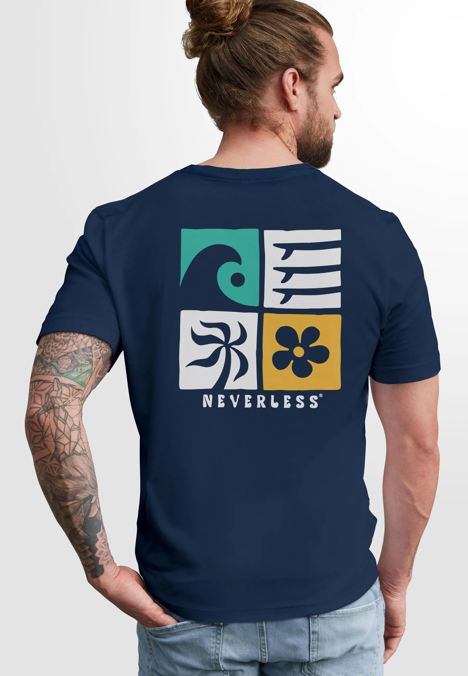 navy backprint