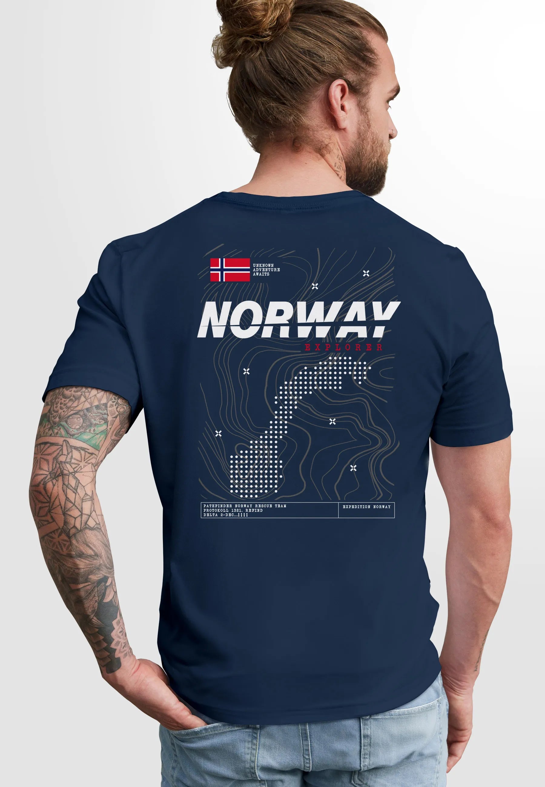 navy backprint