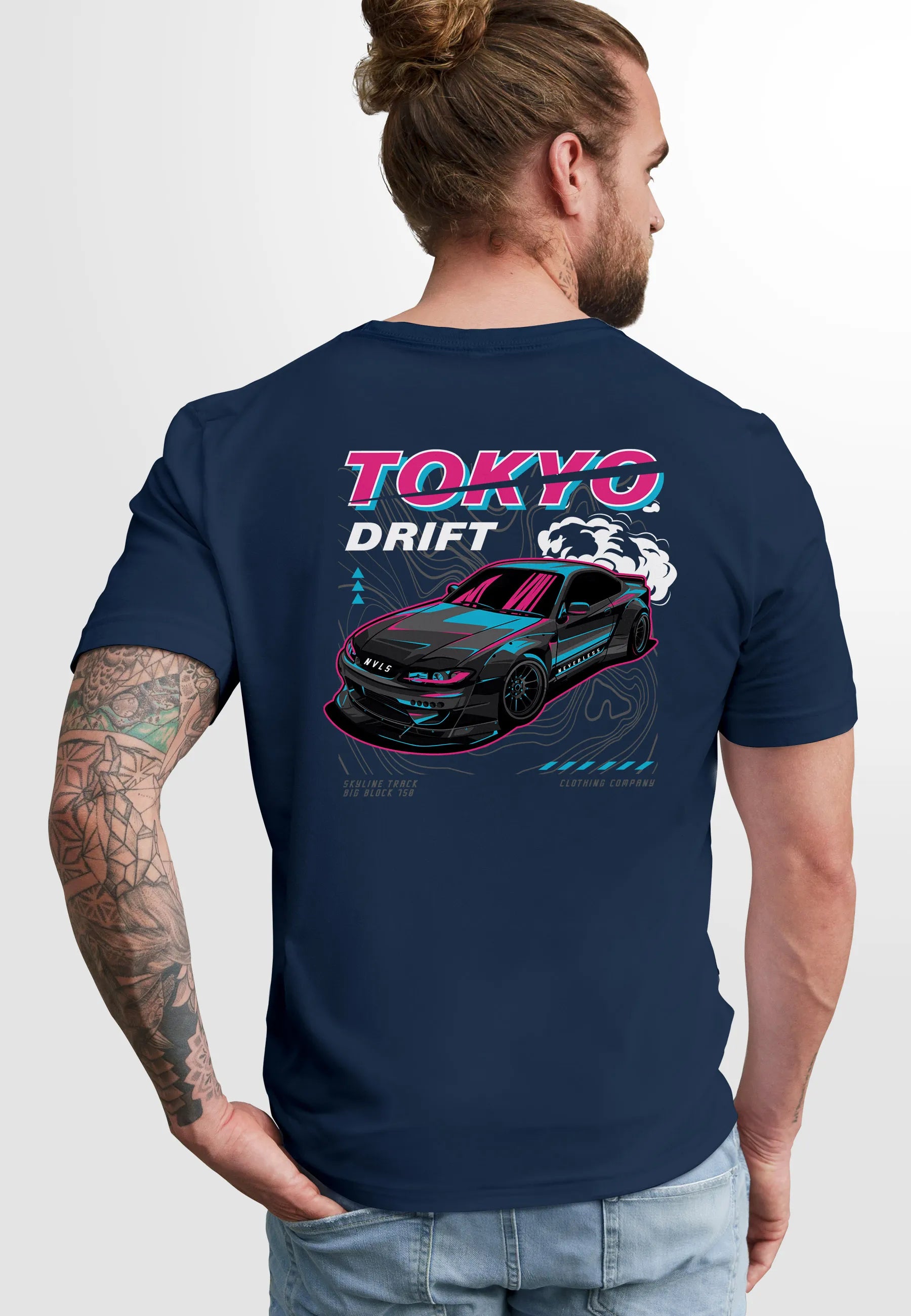 navy backprint