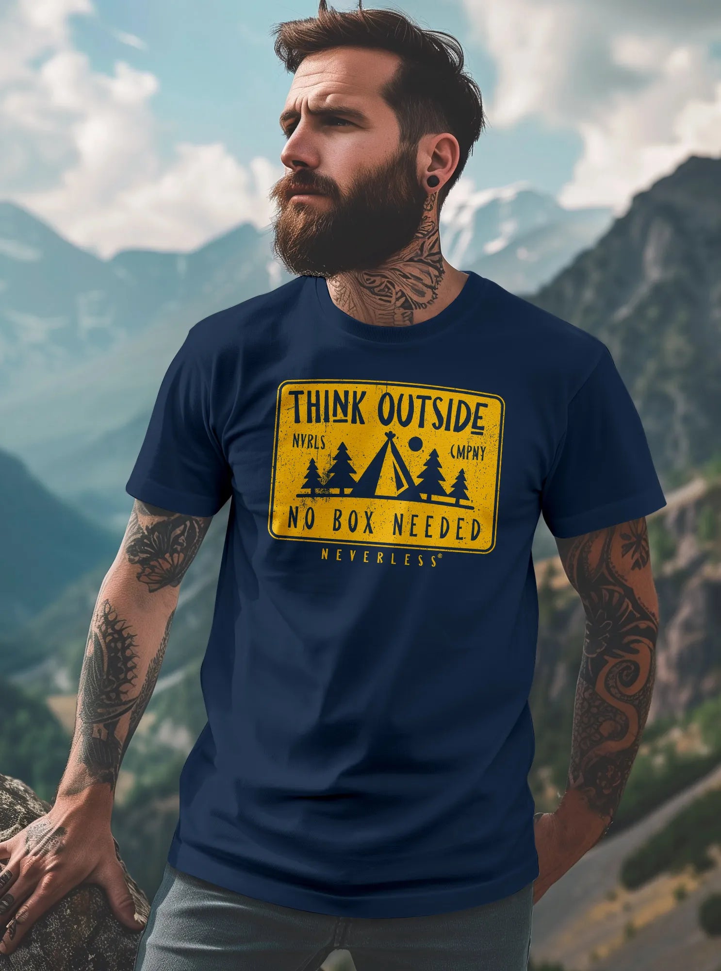 navy frontprint