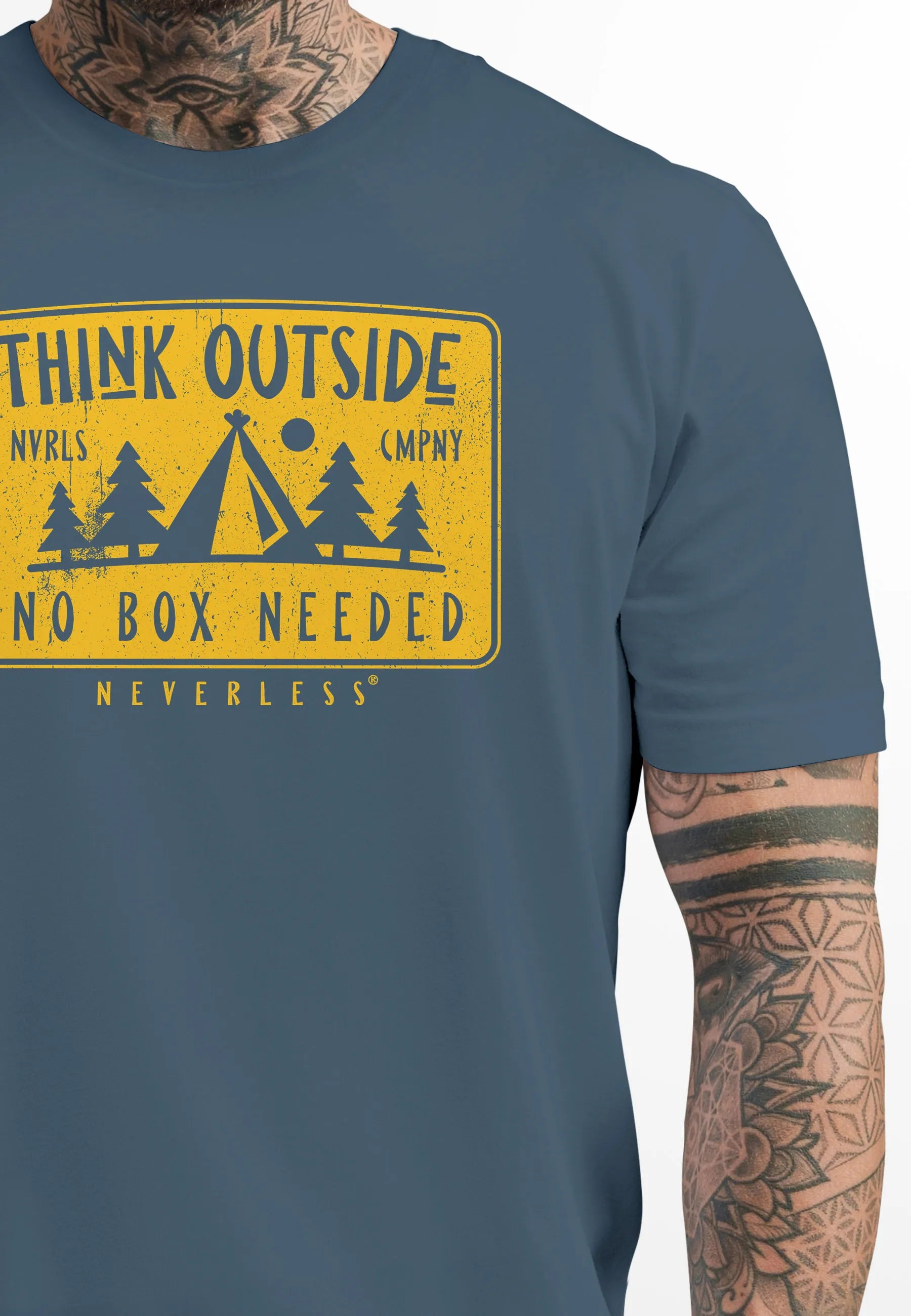 denim blue frontprint
