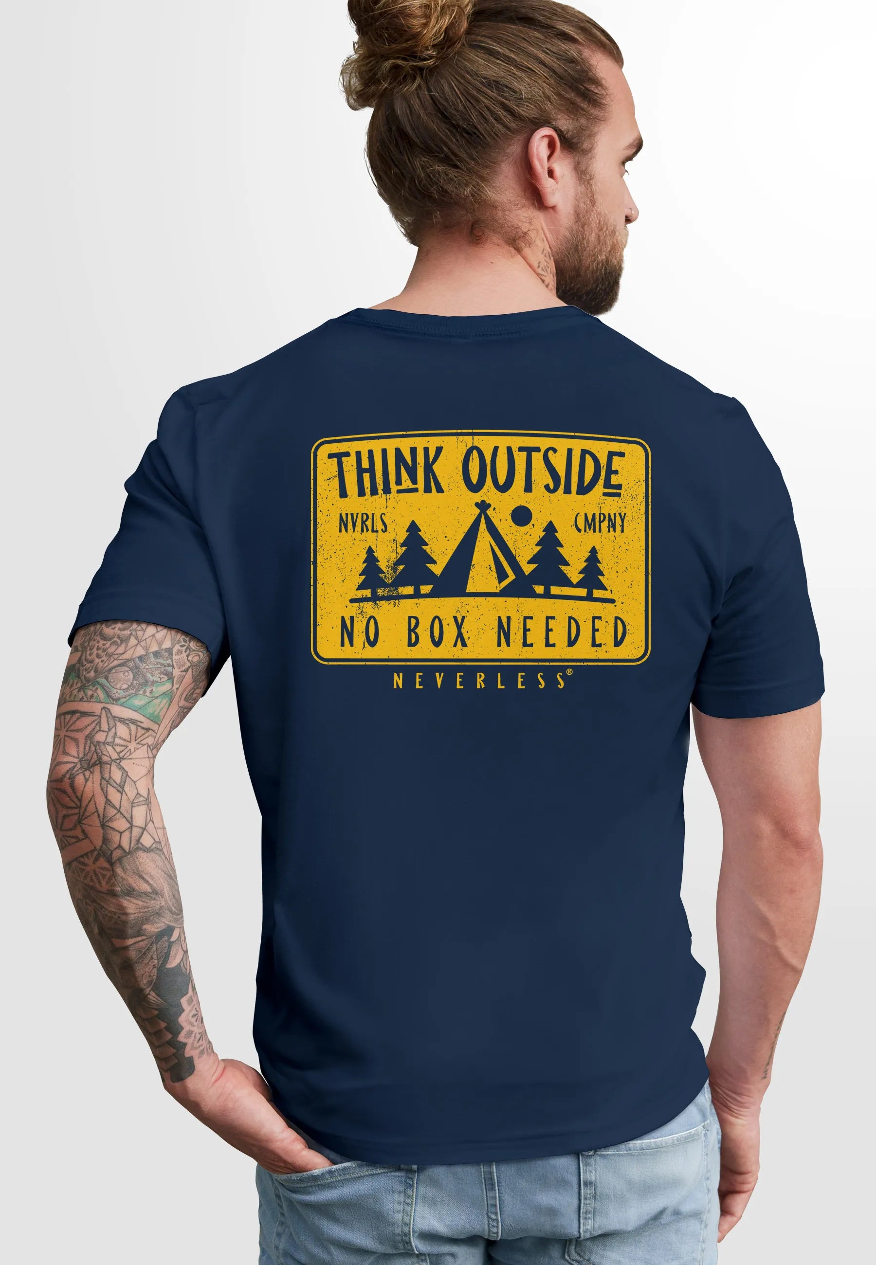 navy backprint
