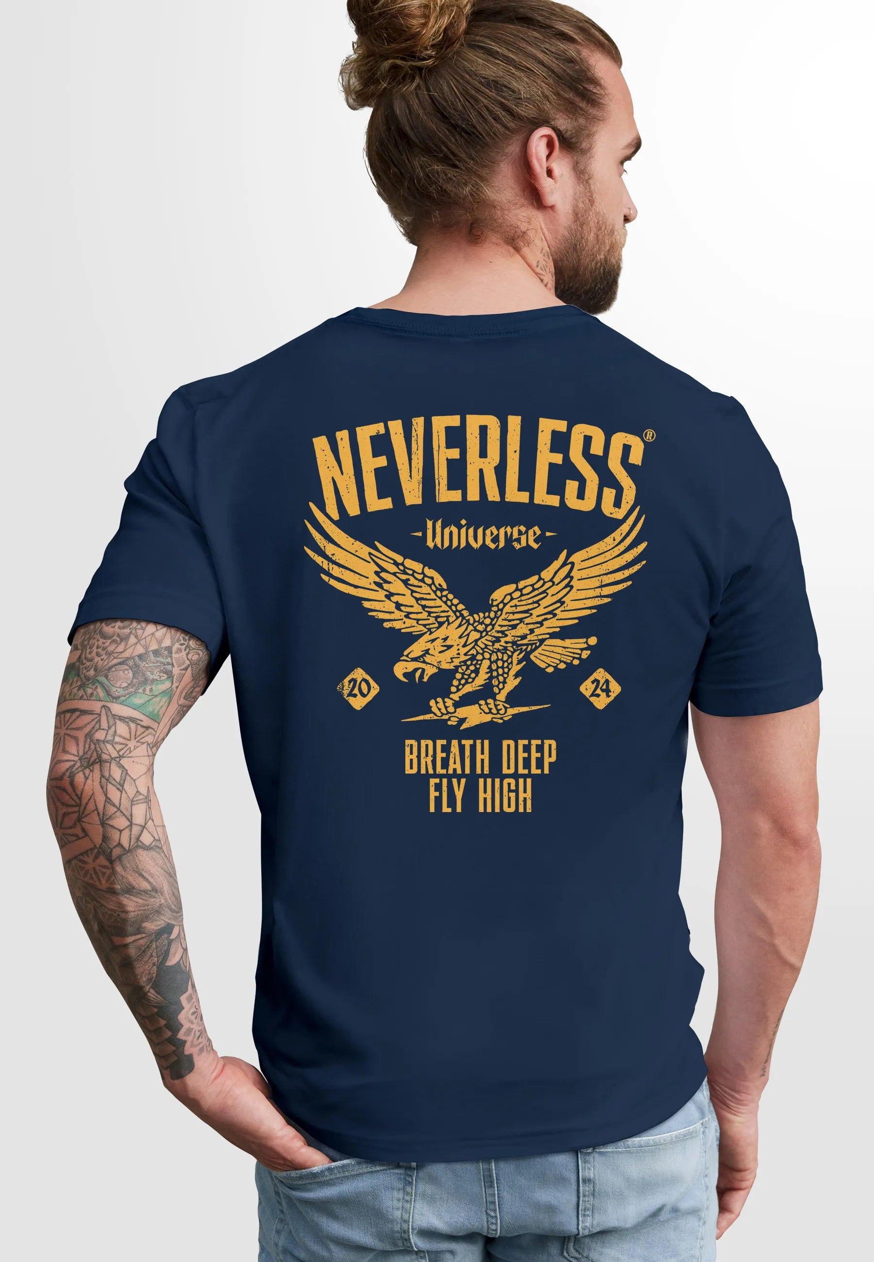 navy backprint