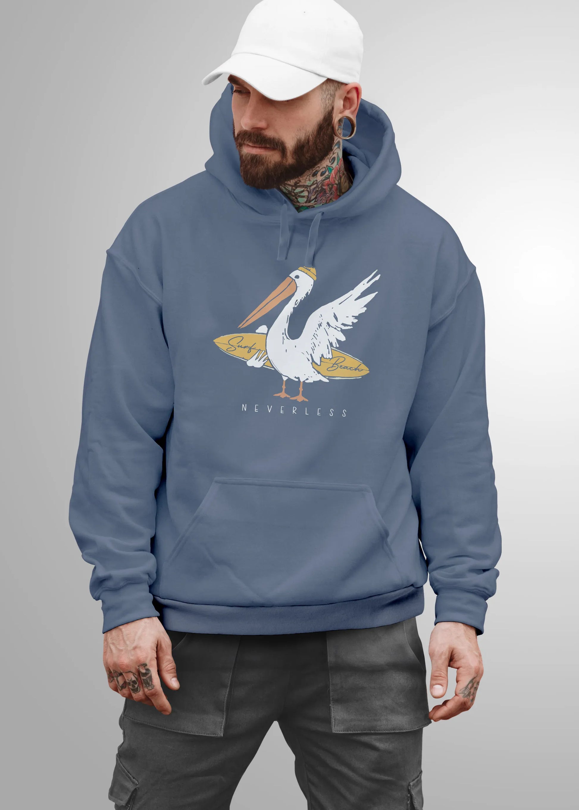 indigo blue frontprint