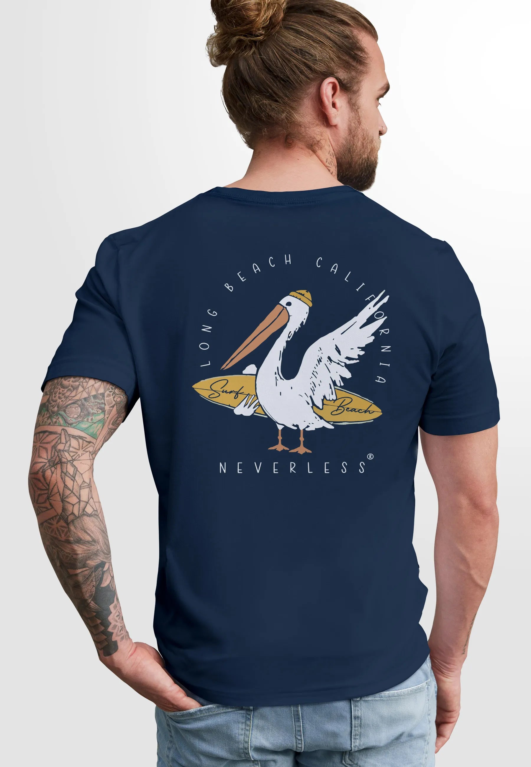 navy backprint
