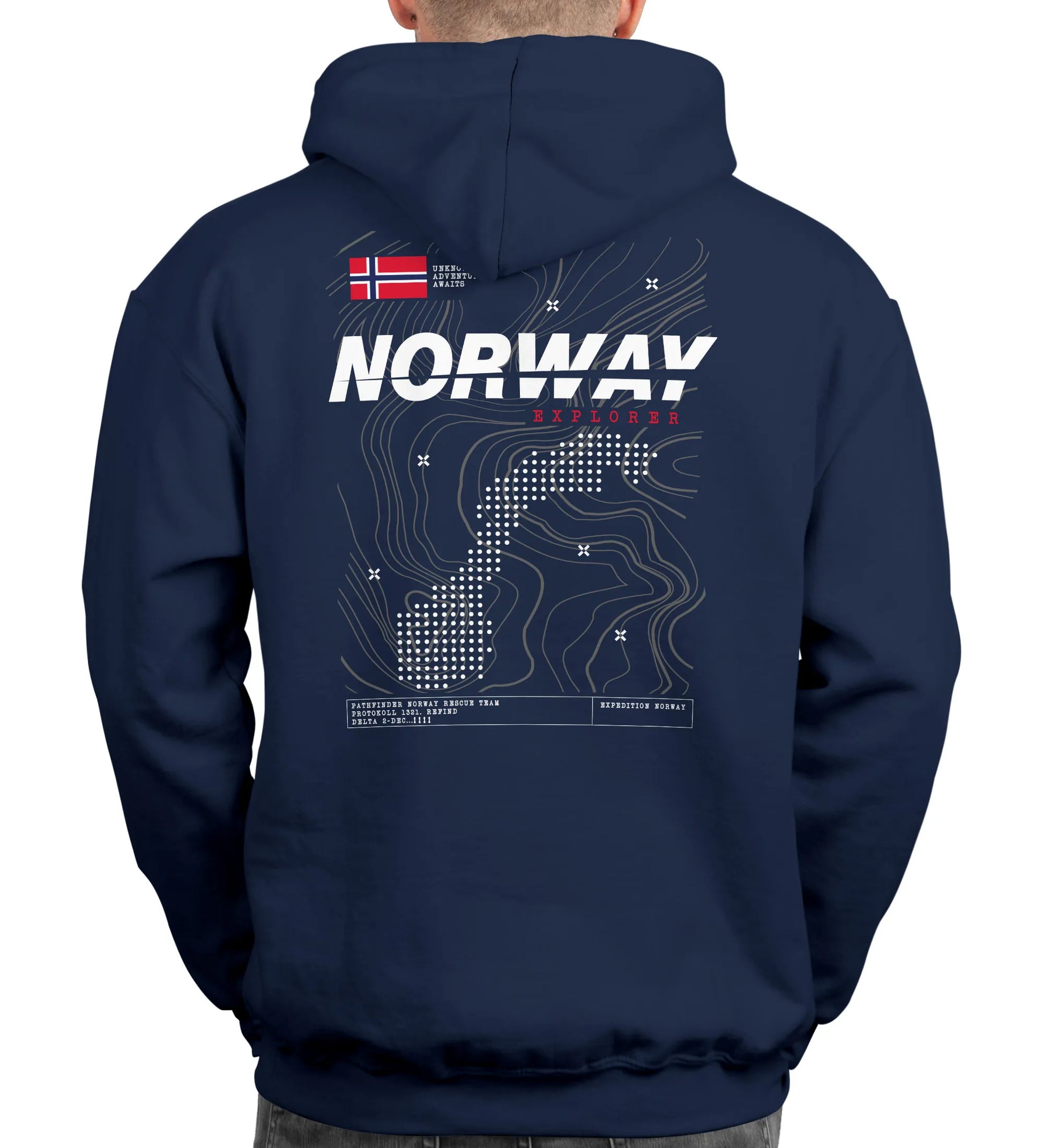 navy backprint