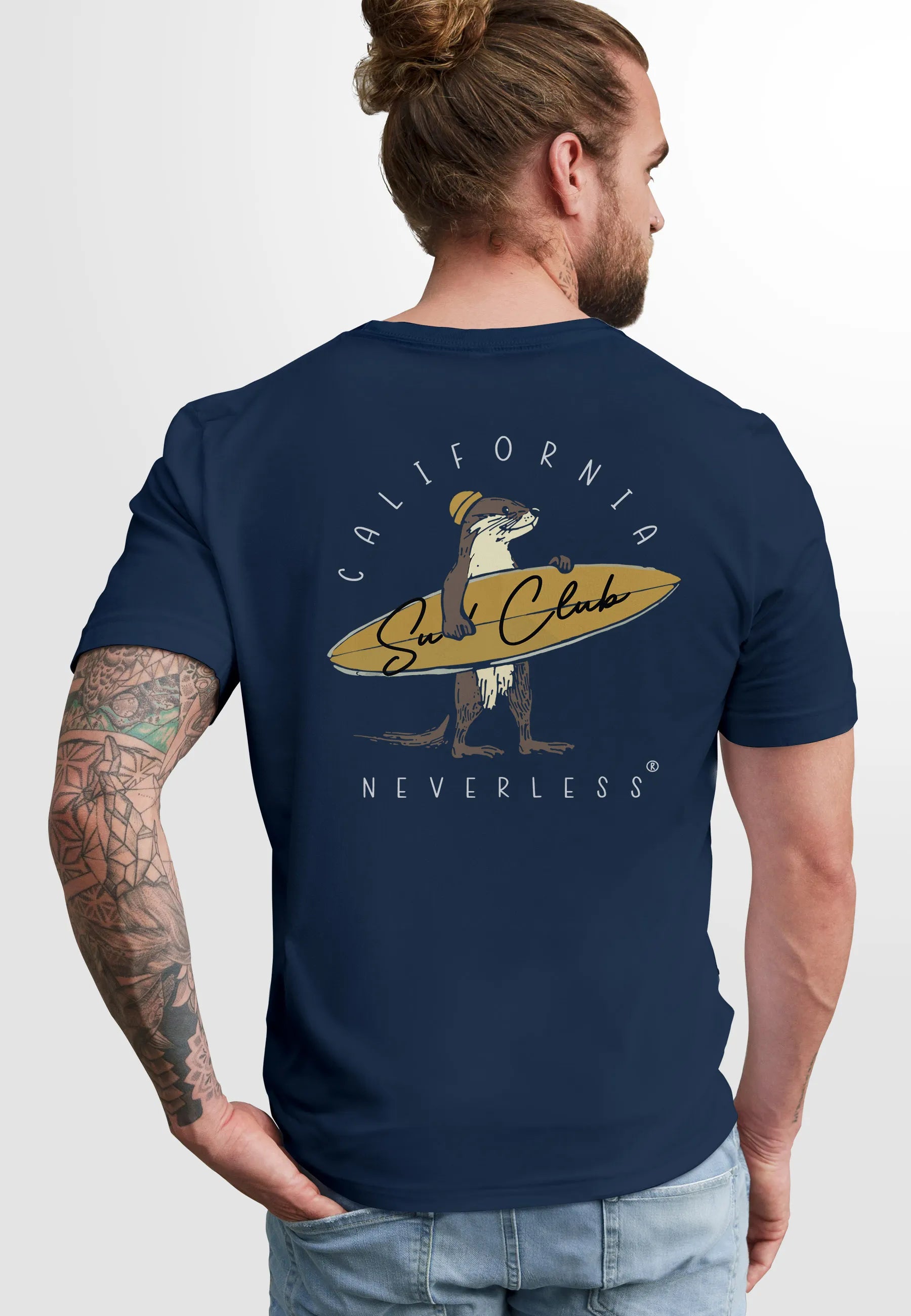 navy backprint