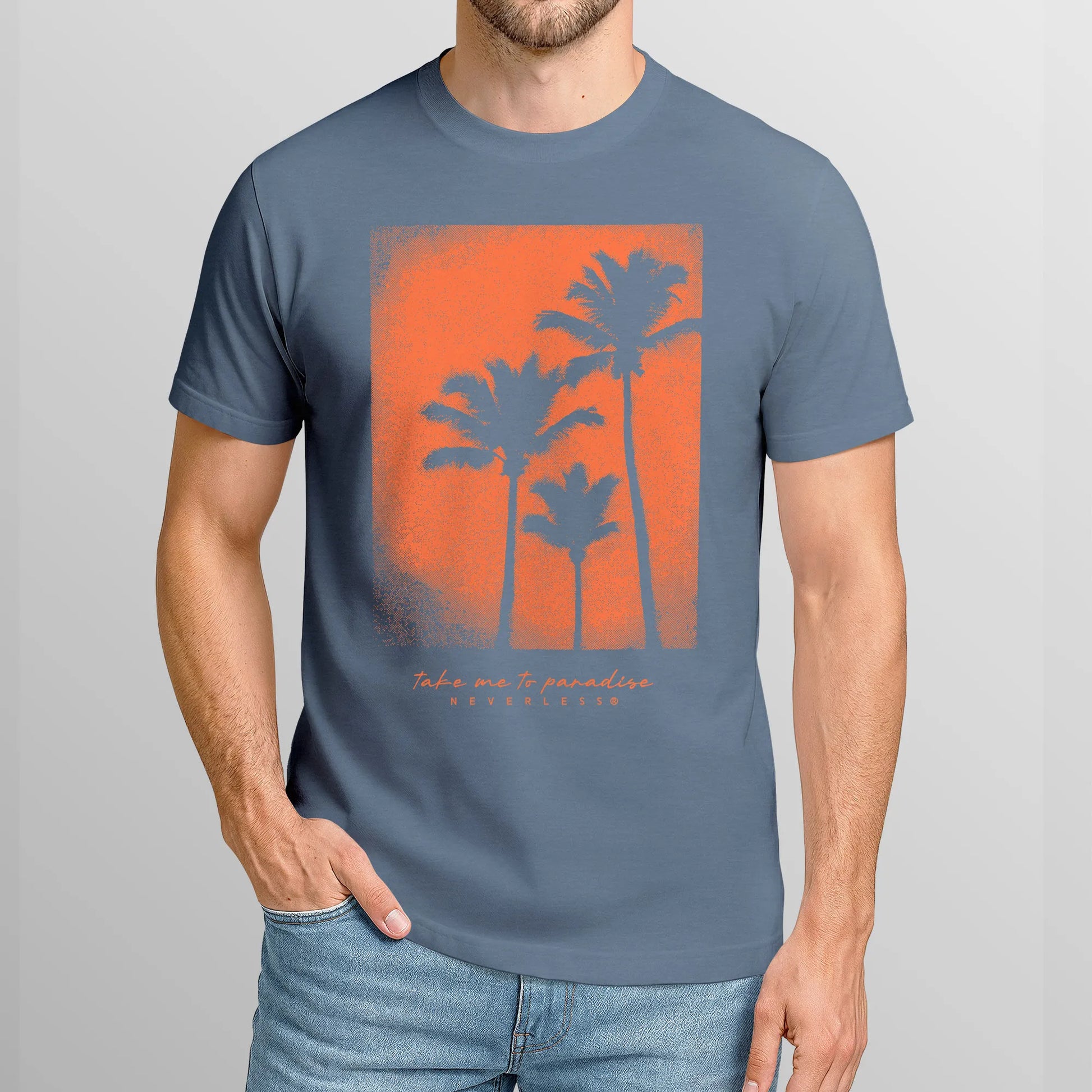 denim-blue orange