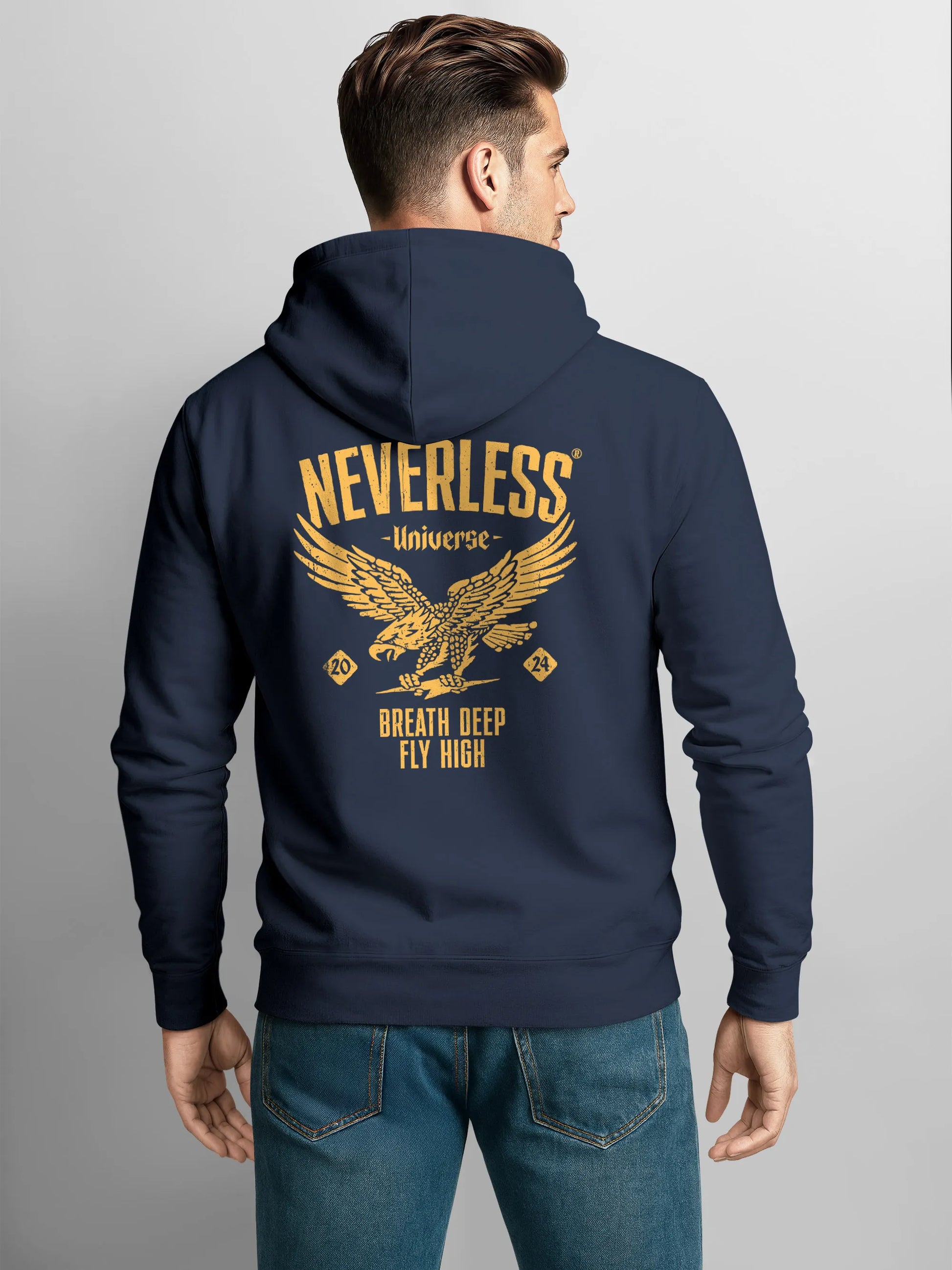 navy backprint