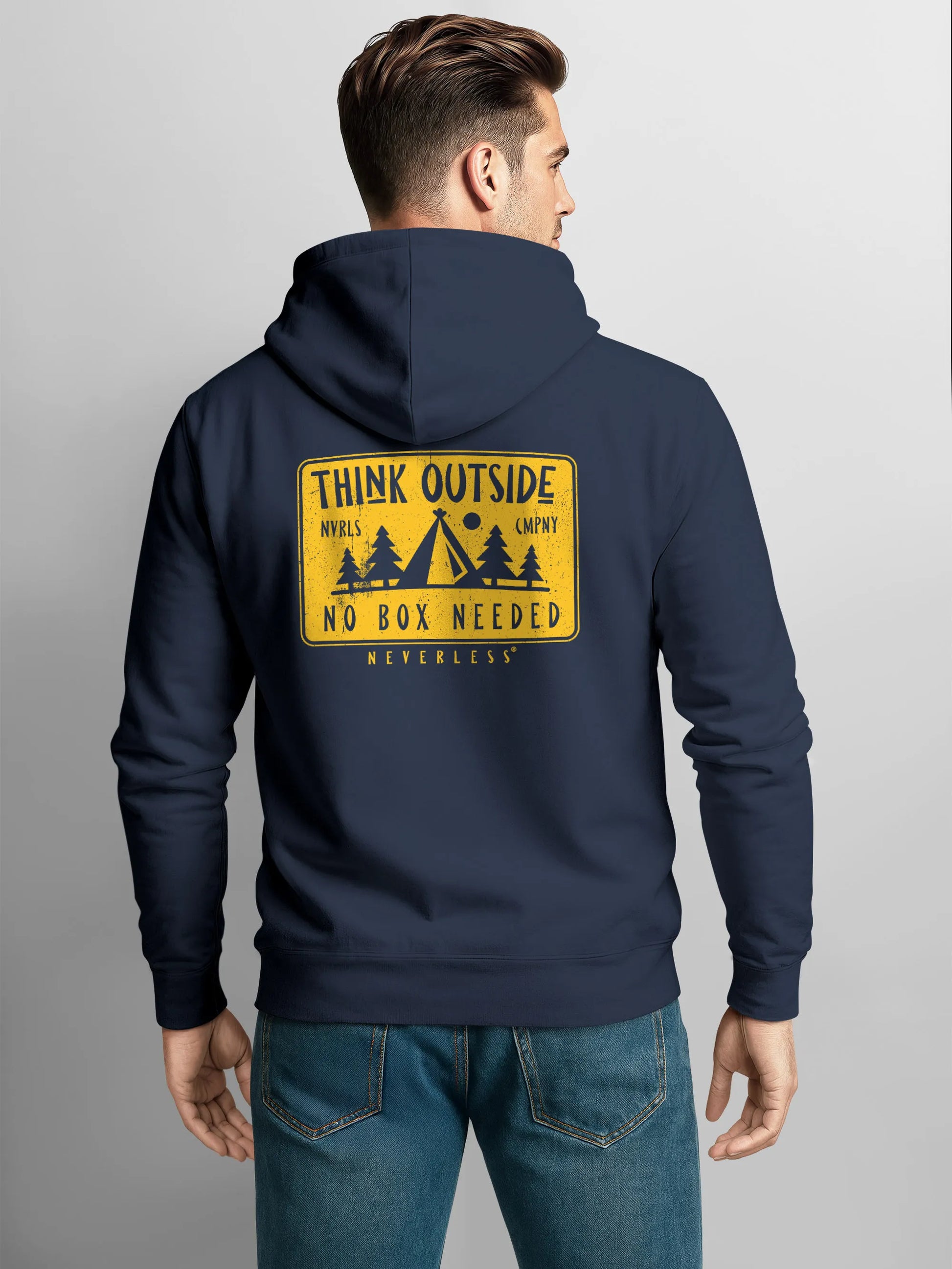 navy backprint