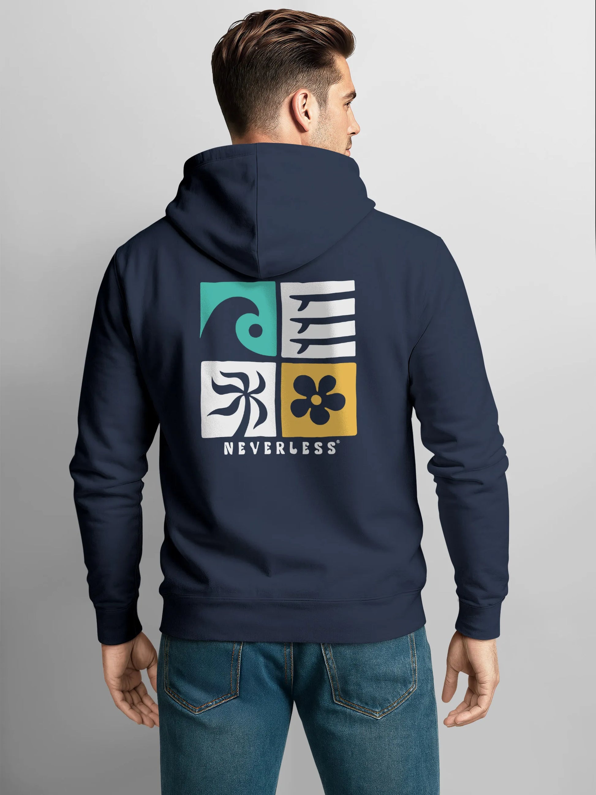 navy backprint