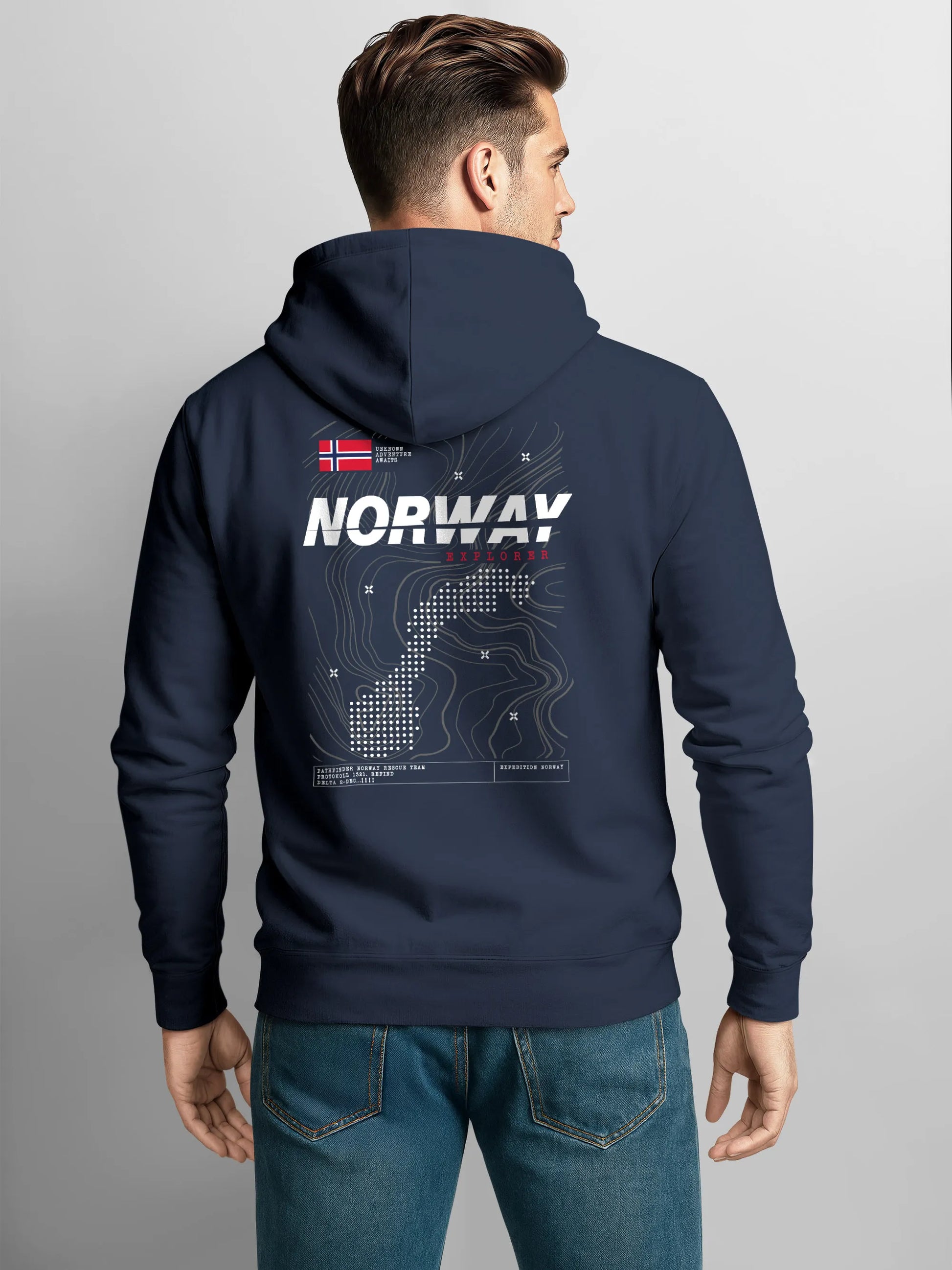 navy backprint