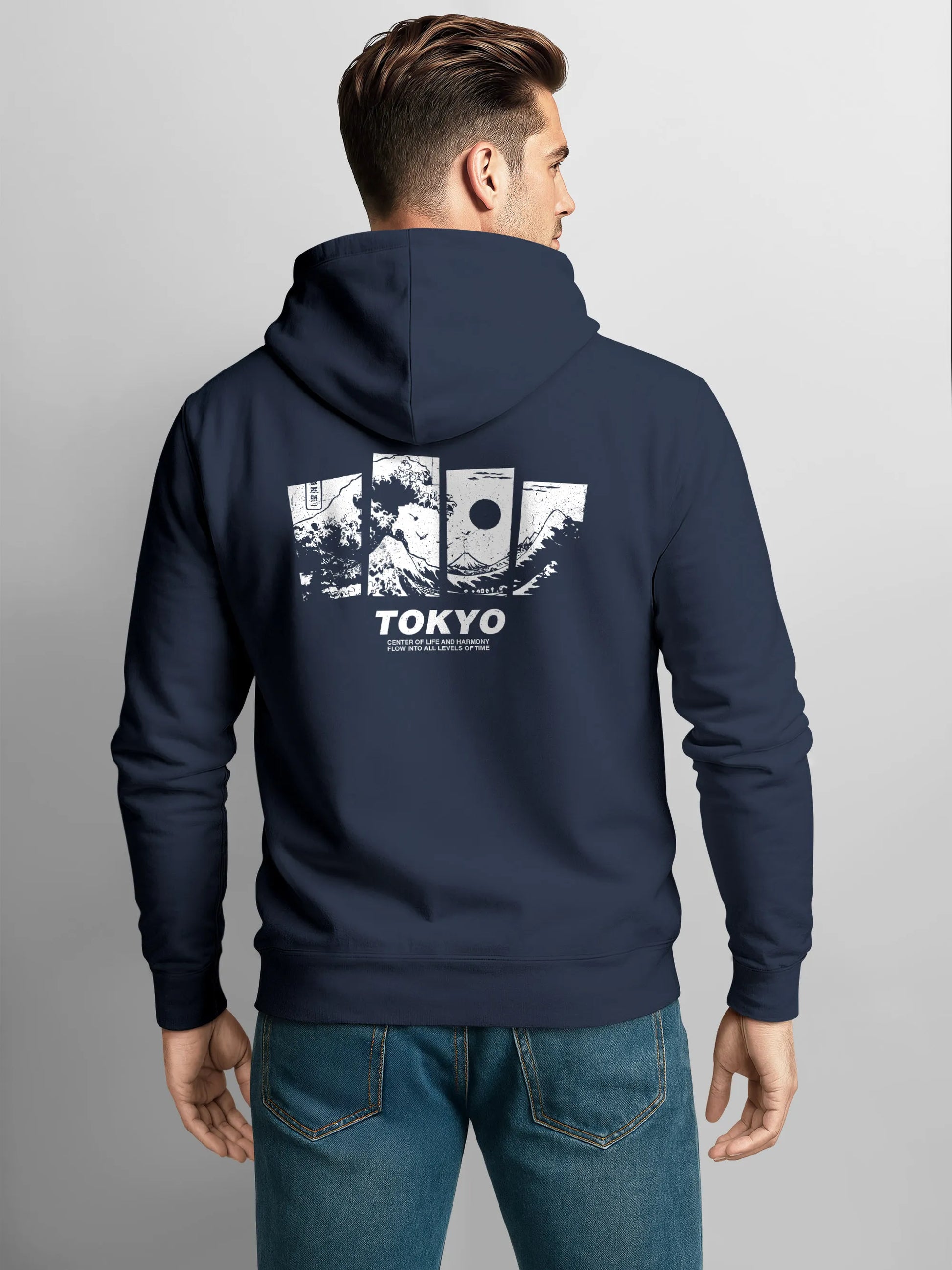 navy backprint
