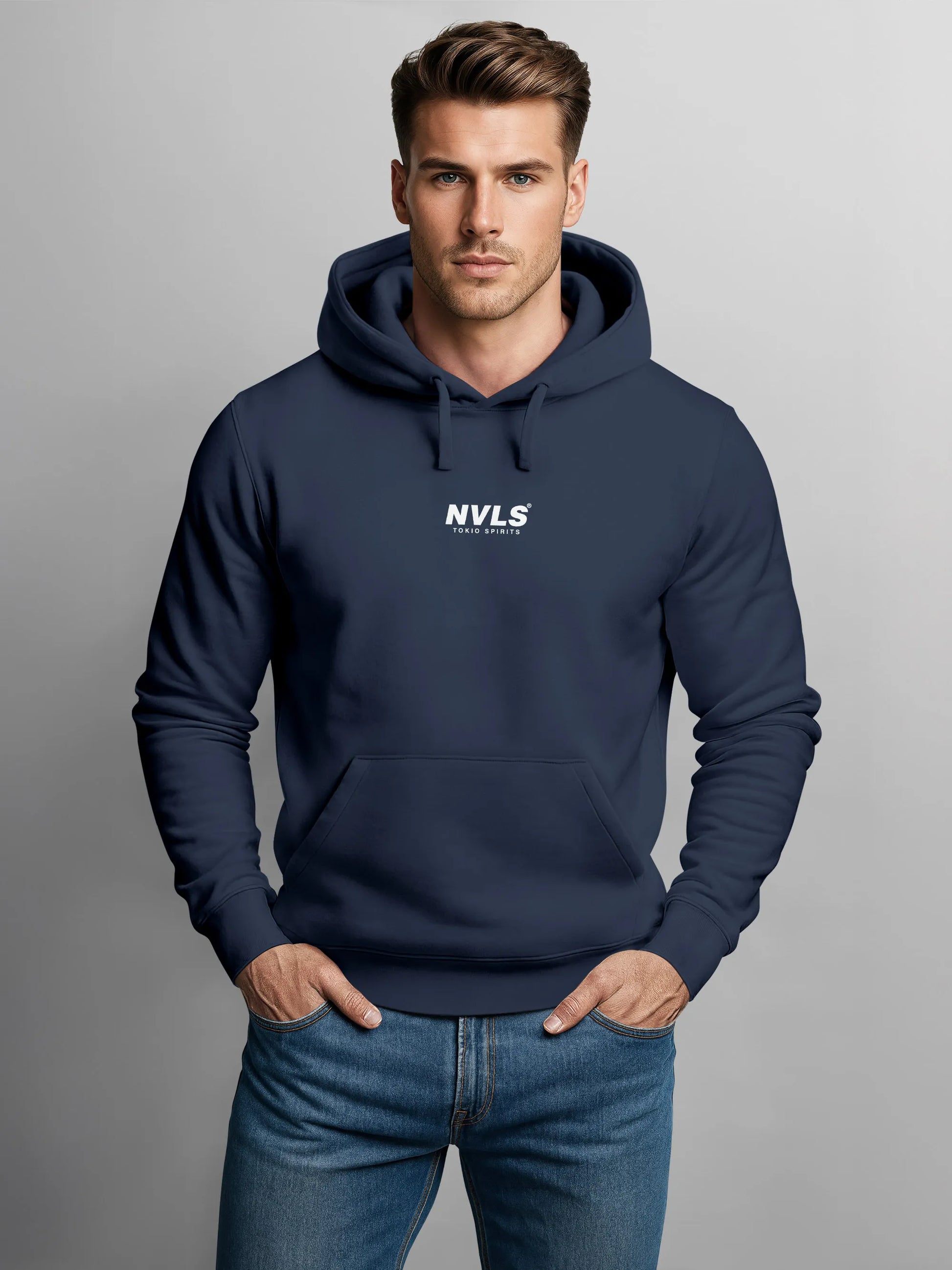 navy backprint