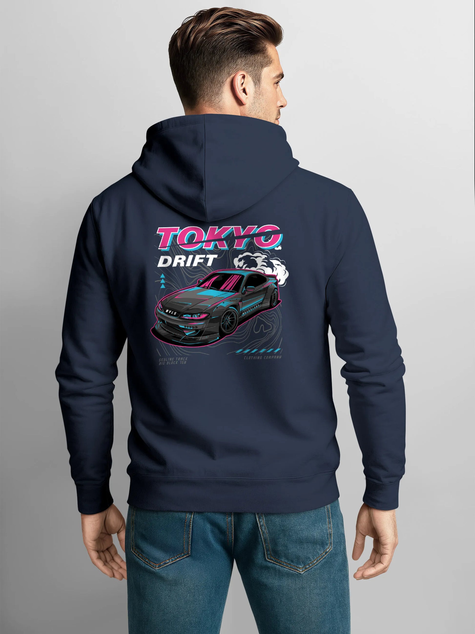 navy backprint